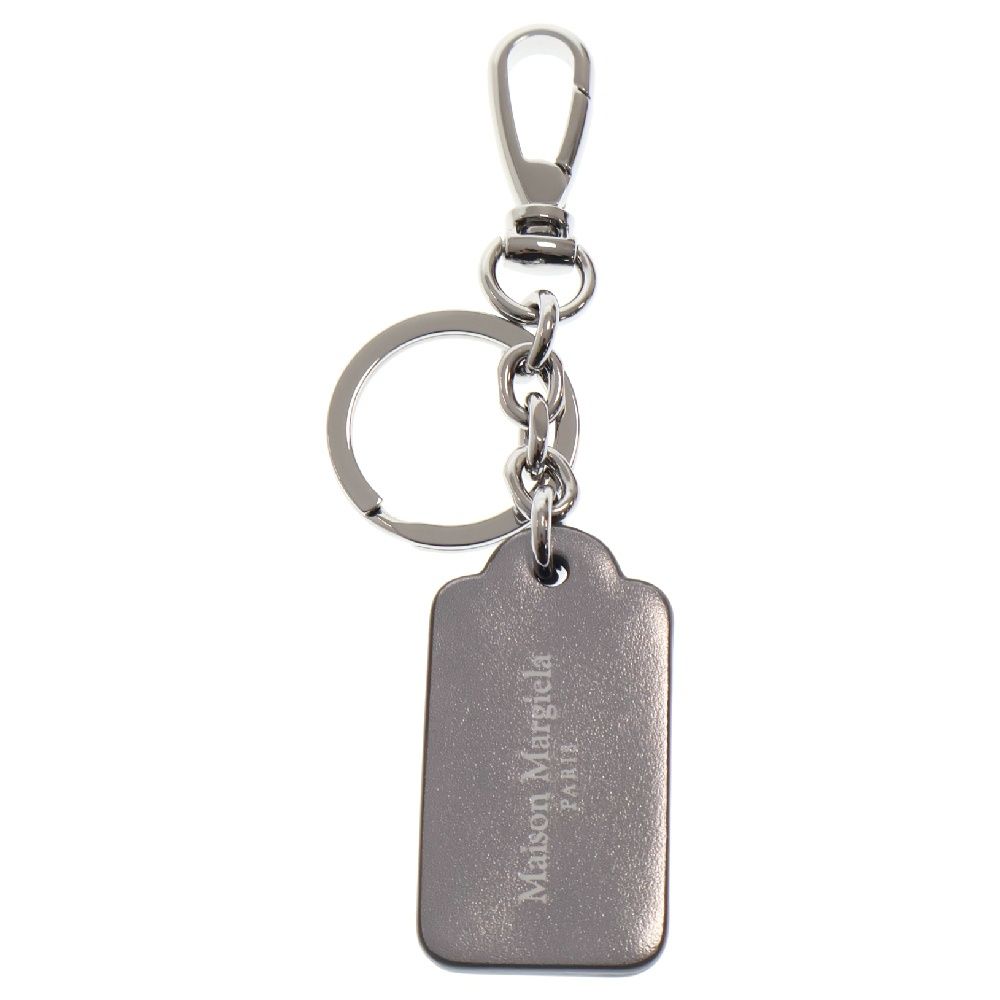Maison Margiela (メゾンマルジェラ) FOUR STITCHES KEYRING ロゴプリントキーリング キーホルダー シルバー