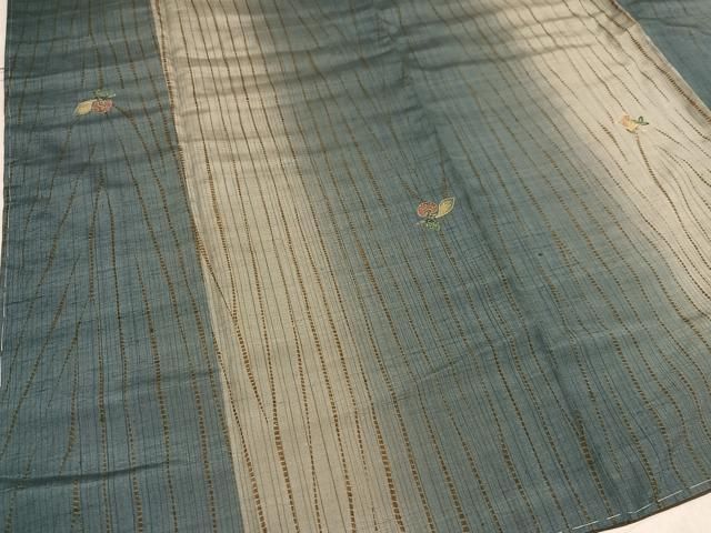 平和屋着物○伝統工芸士 七代目 吉澤与市 小紋 紬地 型染め 成り物