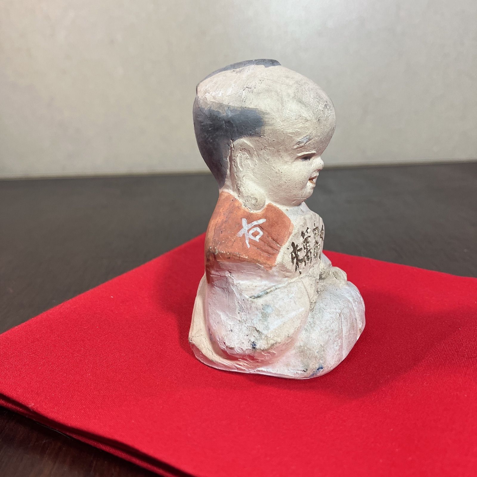 土人形 福助 縁起物 明治時代 骨董品 置物