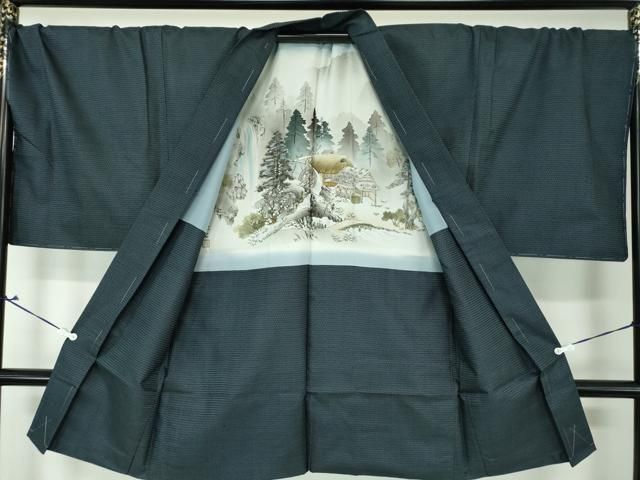 平和屋着物○男性 本場大島紬 アンサンブル キングサイズ 長羽織 100