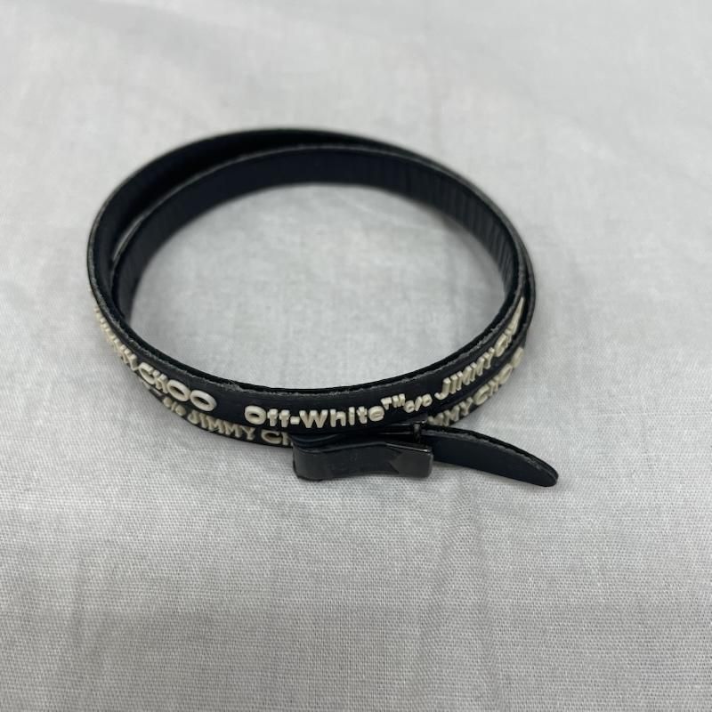 JIMMY CHOO ジミーチュウ ブレスレット バングル ×Off White ブレスレット ジミーチュウ ブレスレット ゴム ブラック ホワイト BLK WHT