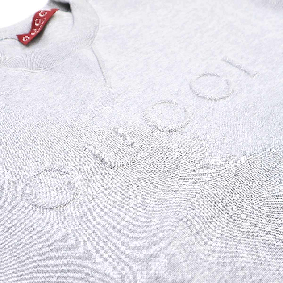 GUCCI - GUCCI グッチ コットンジャージー エンボス スウェットシャツ 802787 XJGUT グレー XXS GUCCI グッチ コットンジャージー エンボス スウェットシャツ 802787