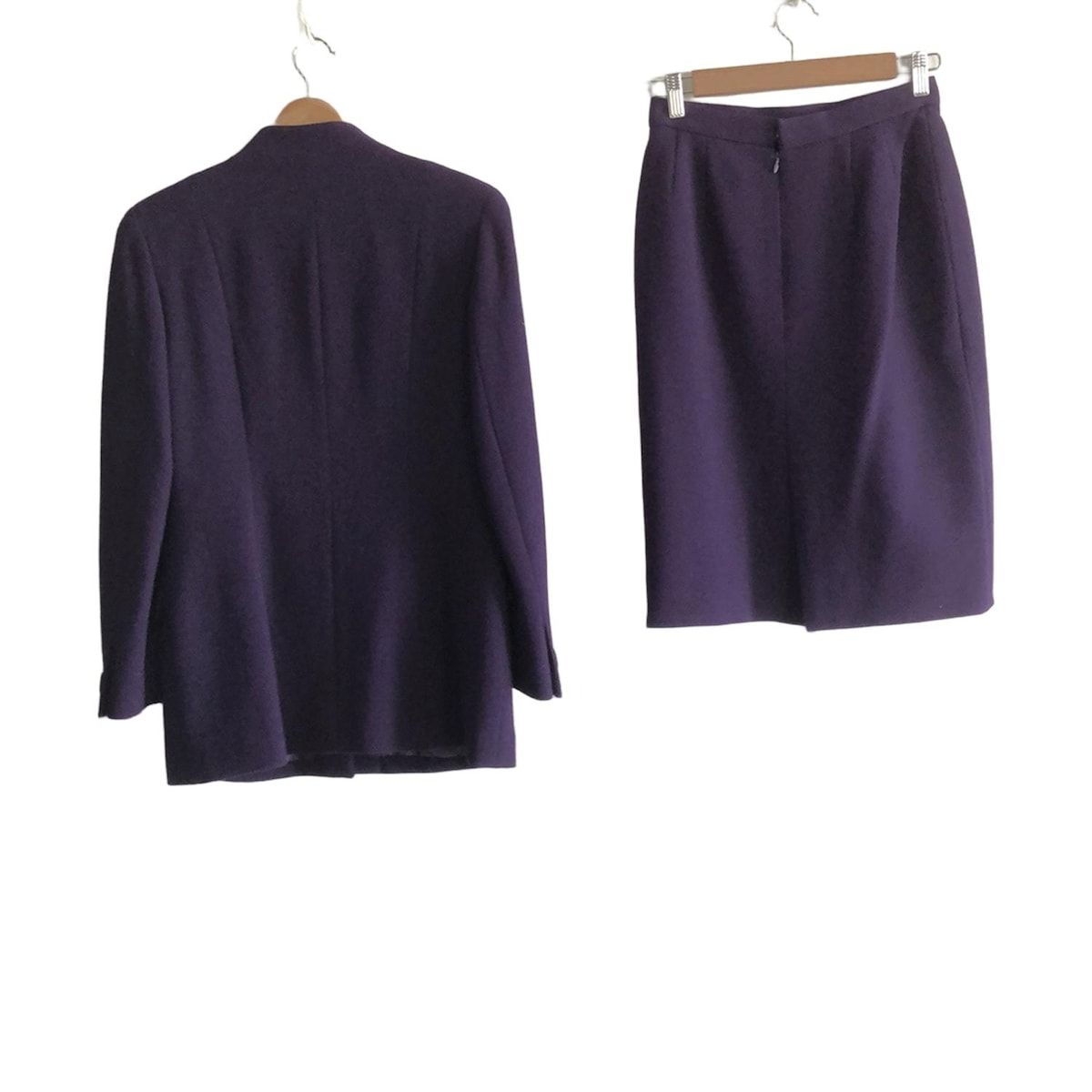 HANAE MORI ハナエモリ スカートスーツ レディース - パープル 肩パッド