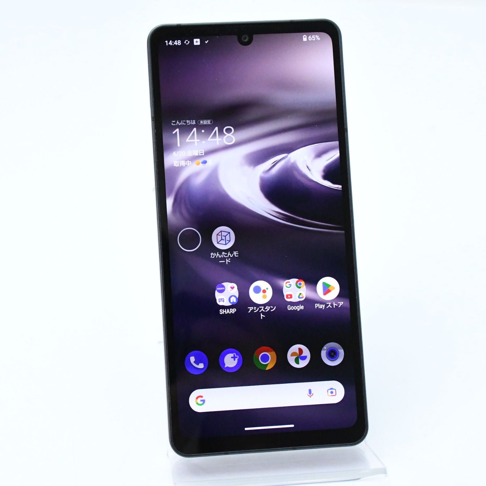 ジャンク＊液晶美品】au SIMフリー AQUOS sense6 SHG05 ブラック