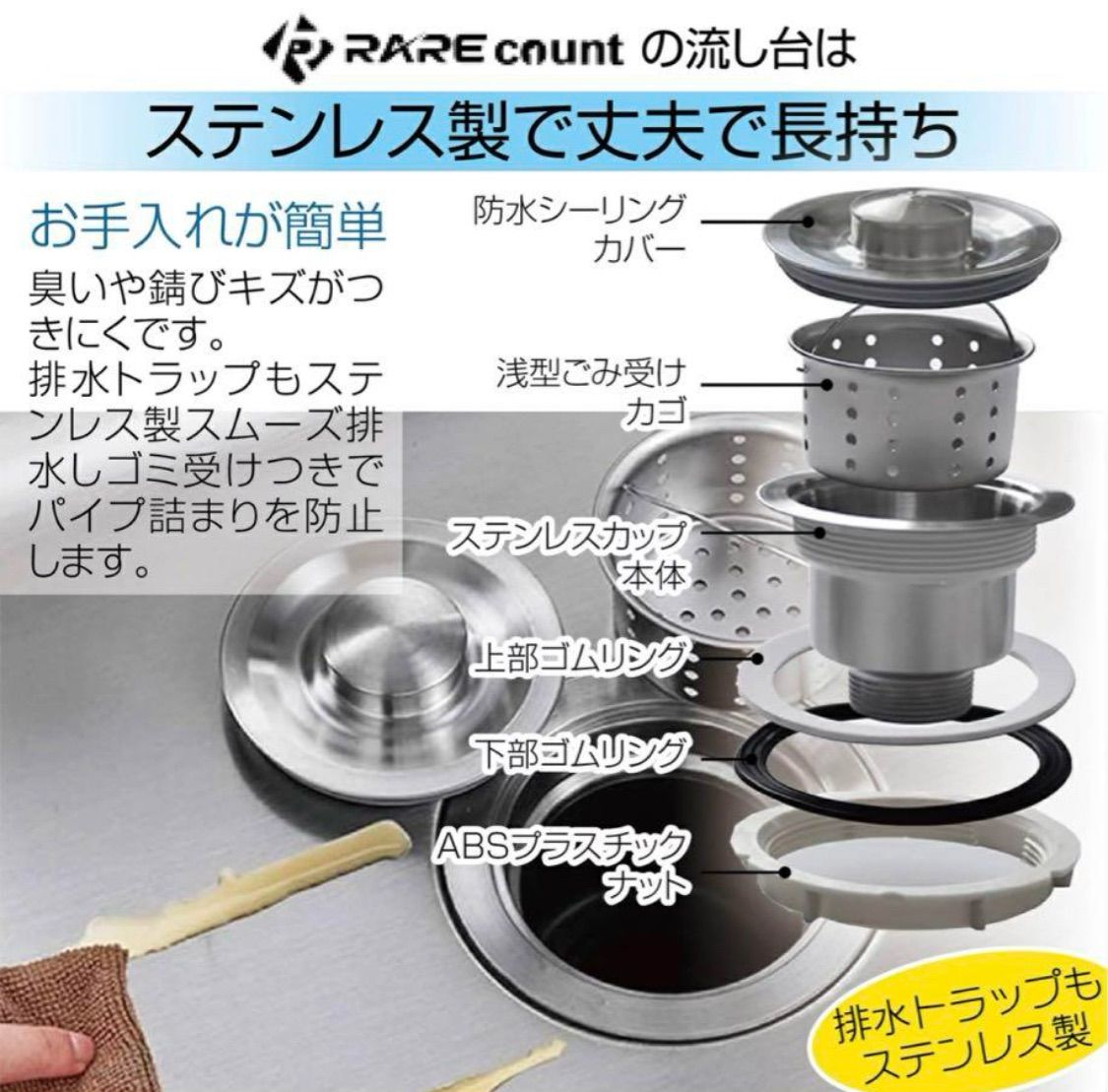 ステンレス 簡易 流し台 ガーデンシンク 屋外 B55 シンク 水栓 STEELWINDOWSANDDOORS_COM