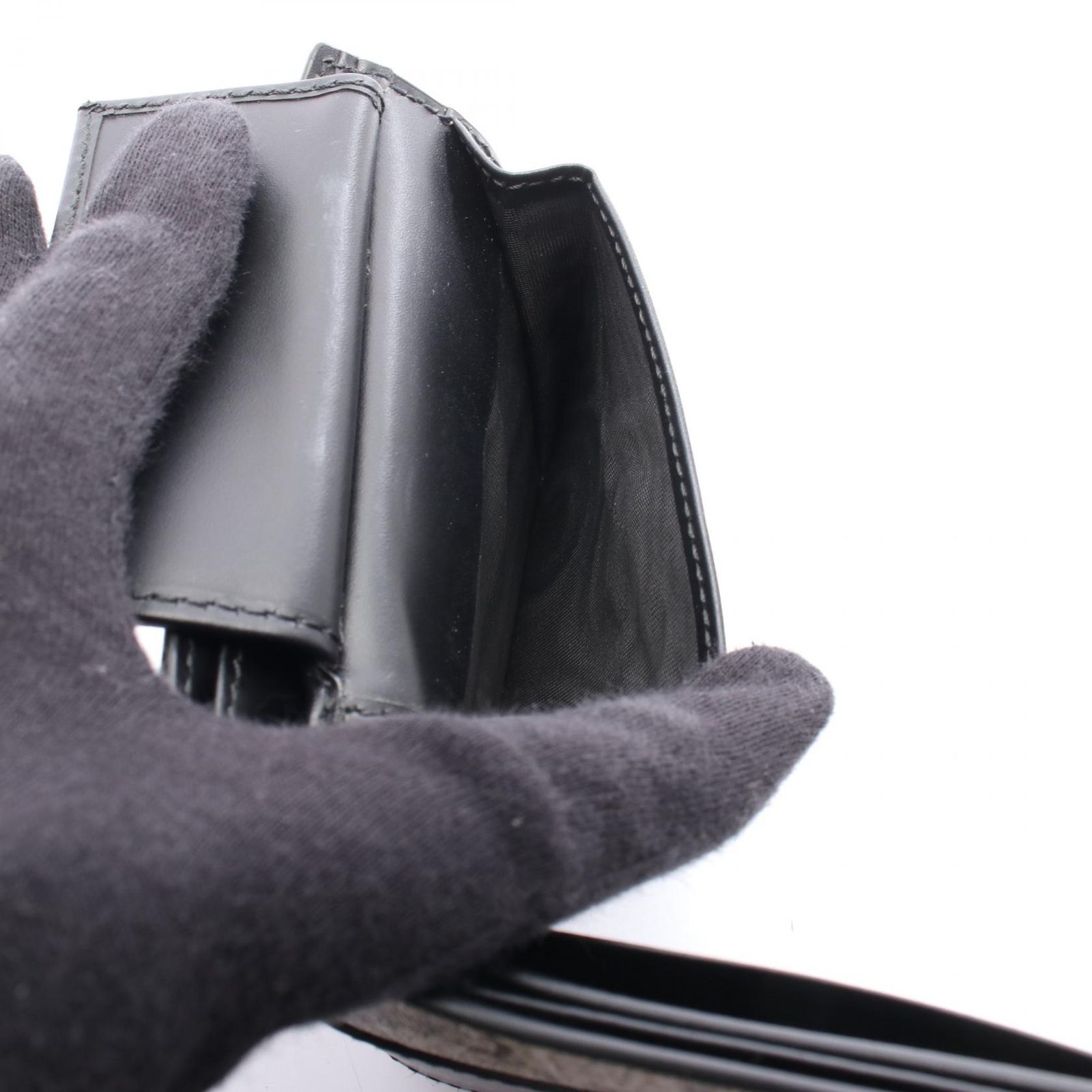  グッチ GUCCI 二つ折り財布 GGスプリーム 779873 ベージュ ブラック PVCコーティングキャンバス レザー 二つ折財布 メンズ A その他 折り財布