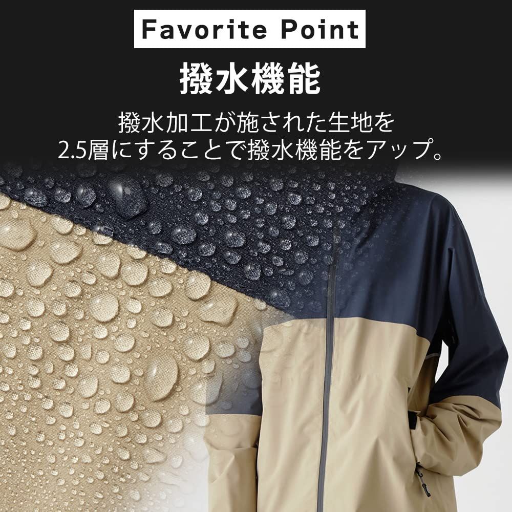 アイリスオーヤマ マウンテンパーカー FNCT ネイビー/ベージュ S