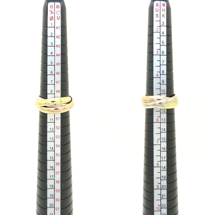 CARTIER カルティエ トリニティ リング 指輪 #50 9.5号 3連 K18スリー  