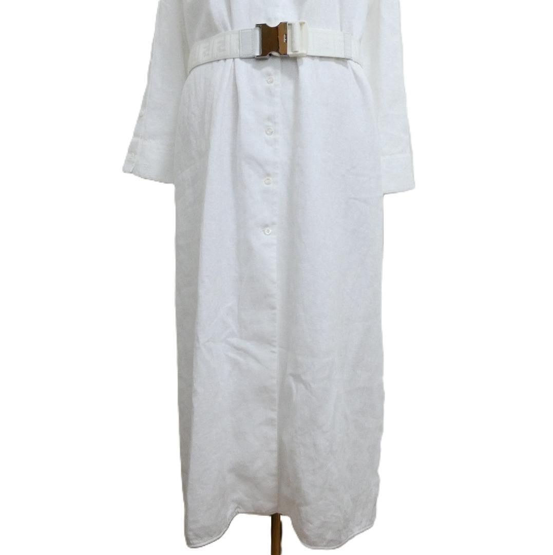 美品 FENDI フェンディ サイズ40 リネンシャツドレス ワンピース