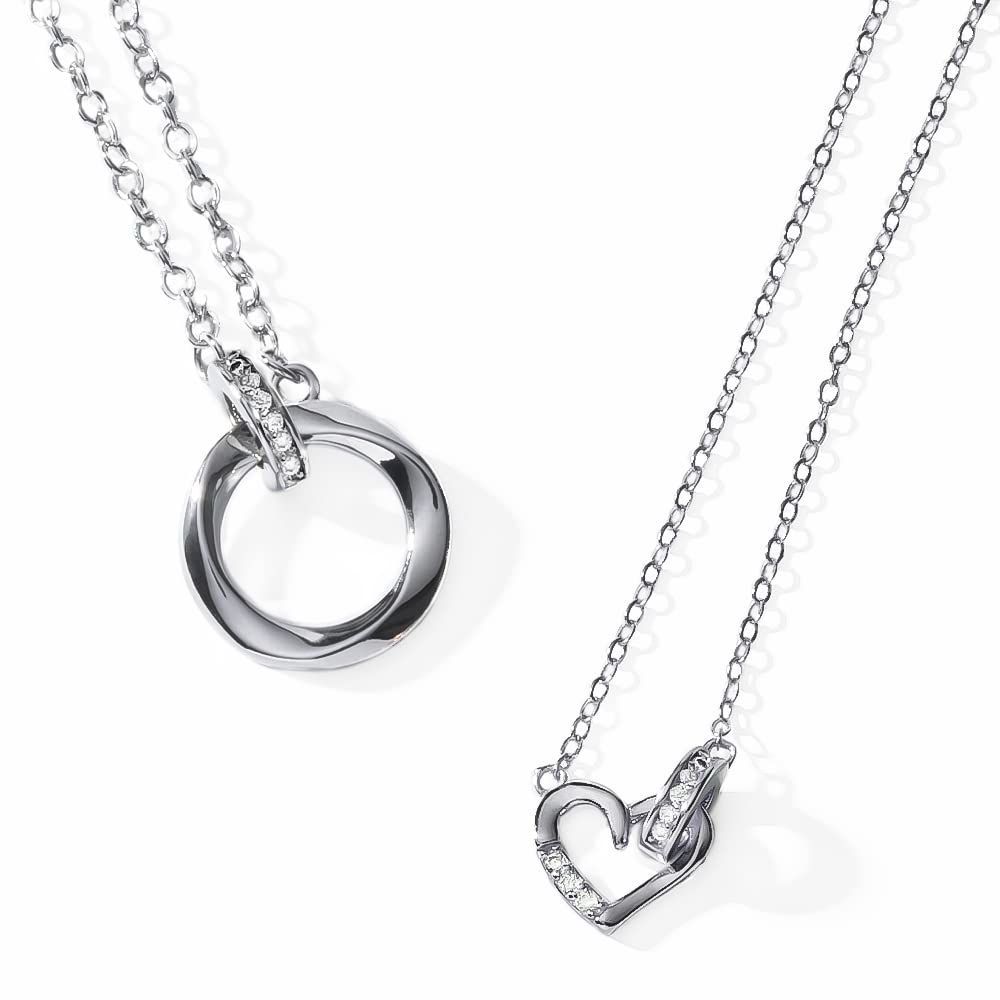 Color MSW-LSW felicitations ペアネックレス カップル プレゼント ステンレス ジュエリー ネックレス メンズ レディース BR-J069 ハート MSW-LSW