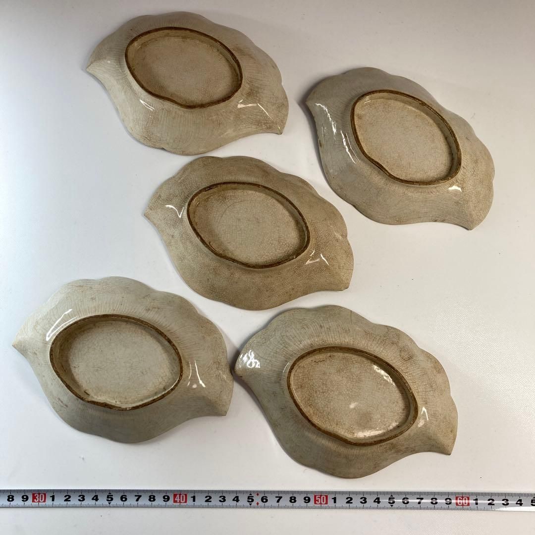 江戸初期　粟田焼　向付5客　幅16.6㎝　本Y5-0515☆トサカオ 江戸初期 粟田焼 向付5客 幅16.6㎝ 本Y5-0515☆トサカオ - メルカリ