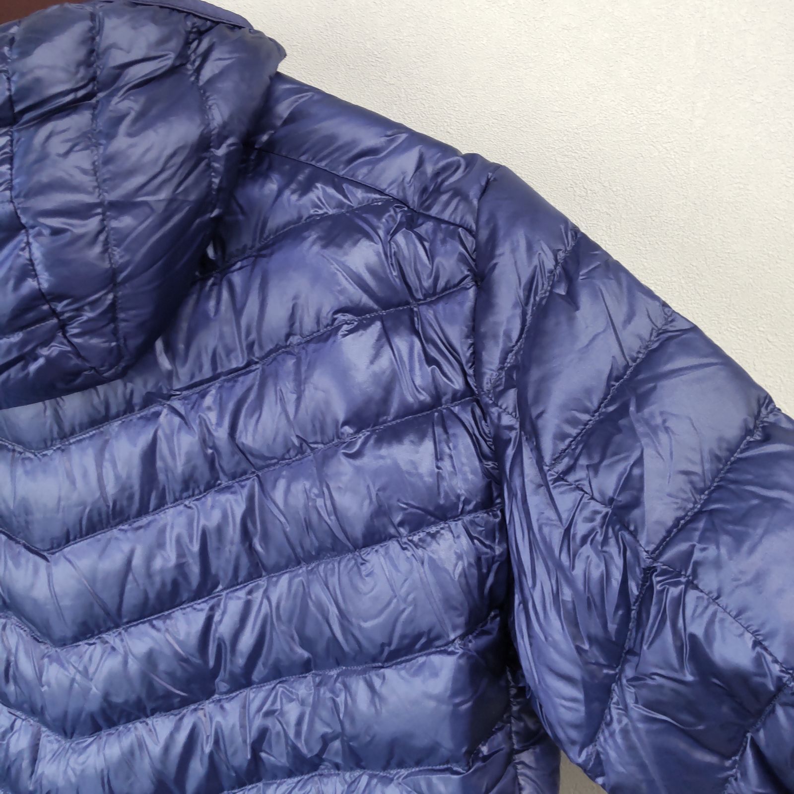 M10115 【UNIQLO】 ユニクロ XLサイズ パープル 光沢 ダウンジャケット 