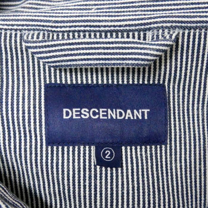 DESCENDANT ディセンダント 国内正規 23SS MINE LS SHIRT ヒッコリーストライプシャツ フラップポケット  231BRDS-SHM03 NAVY ネイビー 紺 2 M - メルカリ