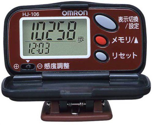 オムロン(OMRON) 歩数計 ヘルスカウンタ ステップス グレープレッド HJ-106-R