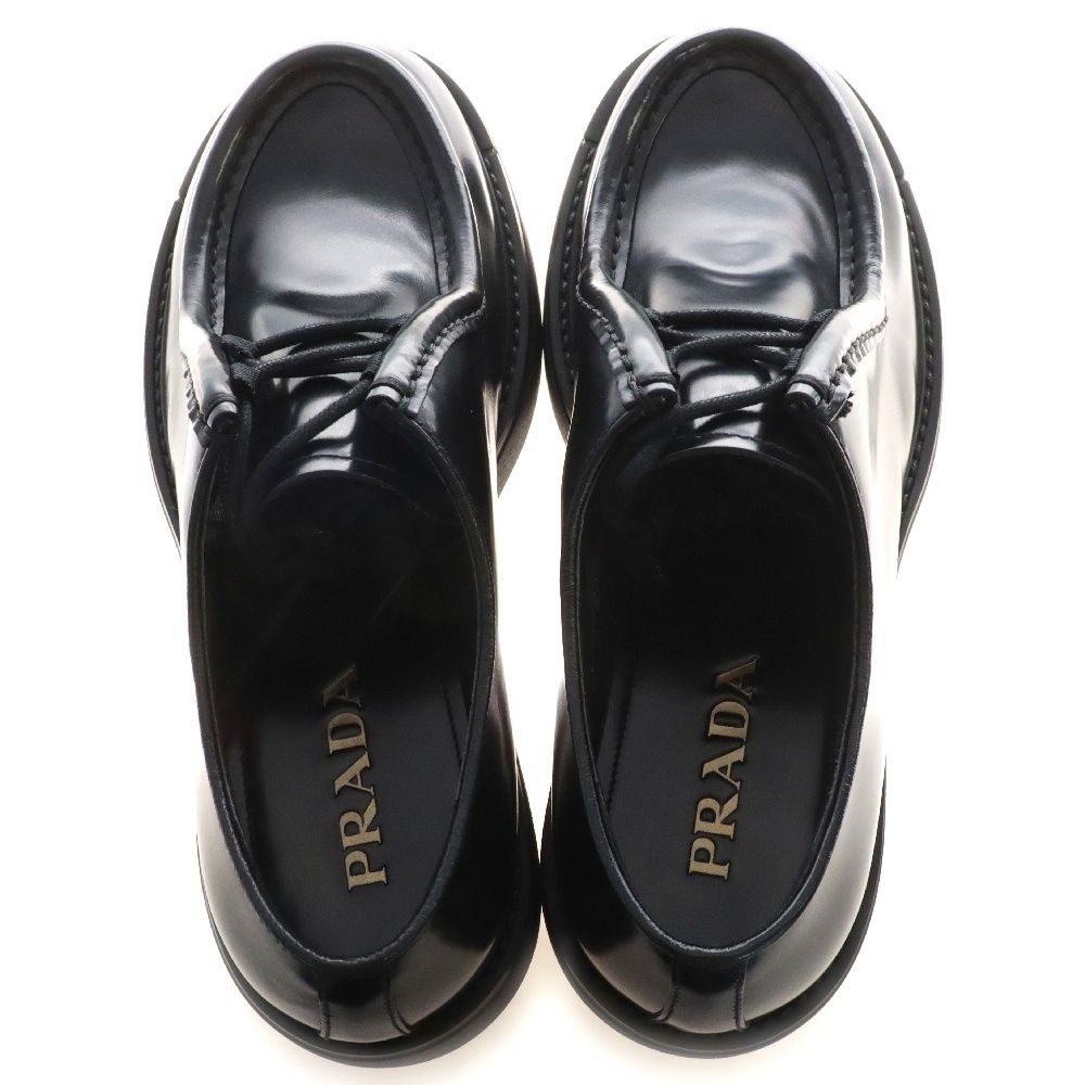 PRADA 23AW ダイアパソン オペークブラッシュドレザー レースアップ