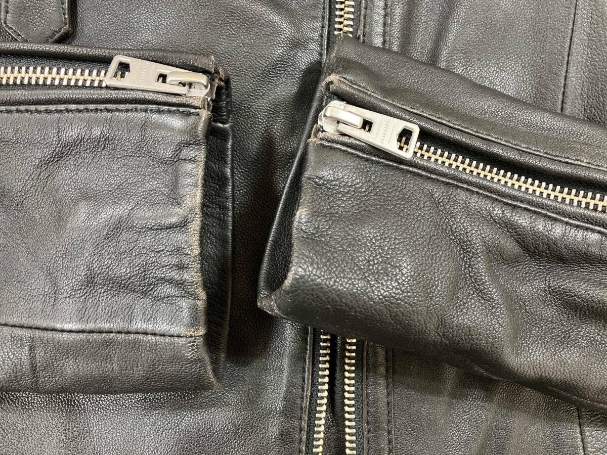 ALL SAINTS ライダース スタンド ライダース レザージャケット 革ジャン 羊革 黒 SIROKUMA-CORPORATION_COM