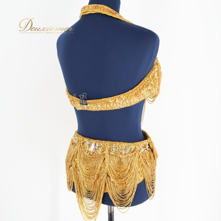 ベリーダンス オリエンタル衣装 インナー付 ゴールド オーダーメイド ベリーダンス オリエンタル衣装 インナー付 ゴールド オーダーメイド