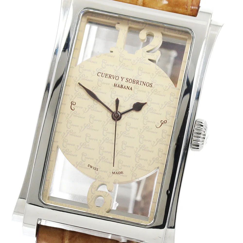 クエルボ・イ・ソブリノス アリゲーターストラップ 115mm 70mm