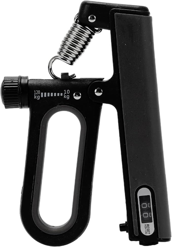 CAPASTEC ハンドグリップ カウンター付き 握力トレーニング 10-120kg 負荷調整可能 握力強化訓練 リハビリ 筋トレ 1個