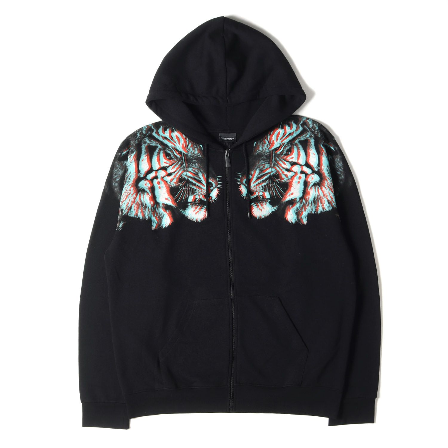 新品同様 MARCELO BURLON マルセロ ブロン パーカー サイズ:M タイガー 