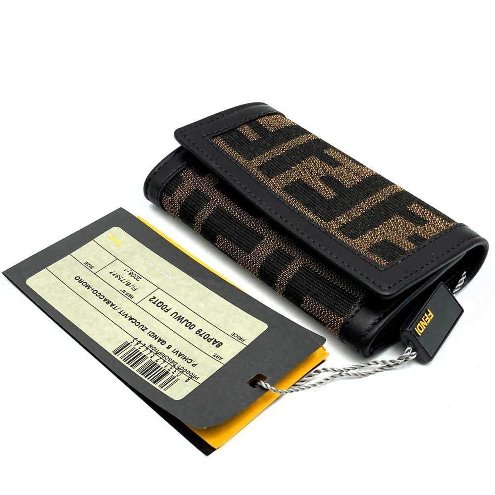 FENDI フェンディ ズッカ 6連キーケース キャンバス/レザー ブラウン