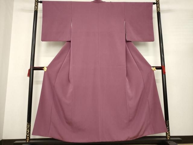 珍品 平和屋着物●色無地 浅蘇芳色 洗える着物 AABC3211ck 色とりどりの