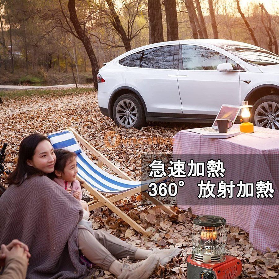 カセットガスストーブ ガスヒーター キャンプ デカ暖 1台3役 水を加熱