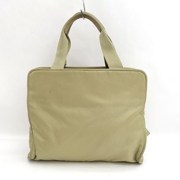 PRADA / プラダ ■ハンドバッグ ナイロン ベージュ 鍵　ギャランティ B7799 ブランド【バッグ/バック/BAG/鞄/カバン】 【中古】 PRADA / プラダ □ハンドバッグ ナイロン ベージュ 鍵 ギャランティ