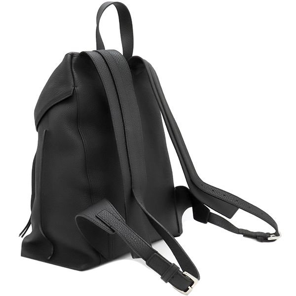 LOEWE ブラック レザーバックパック アナグラム バックパック リュック