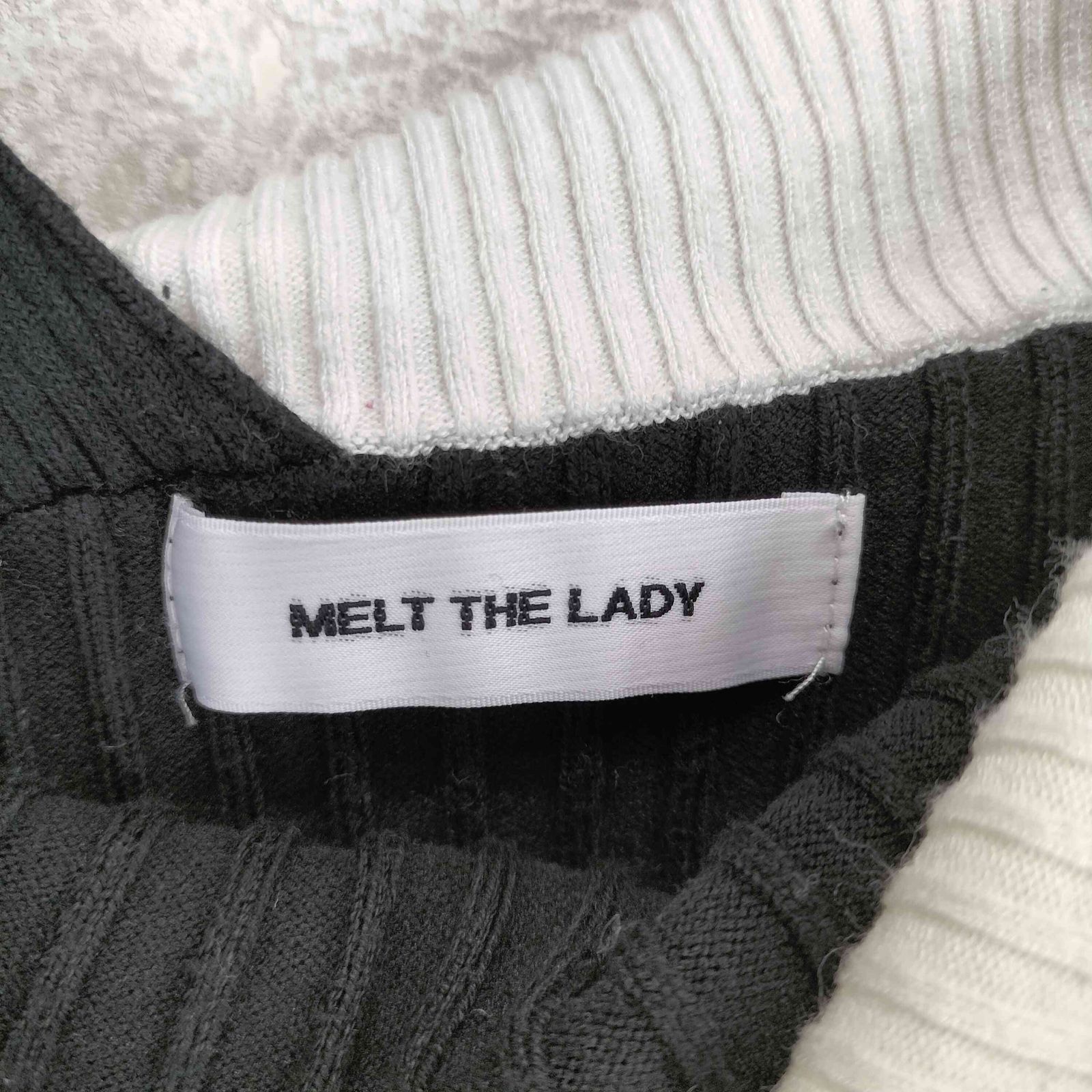 melt the lady ニット melt the lady line logo knit