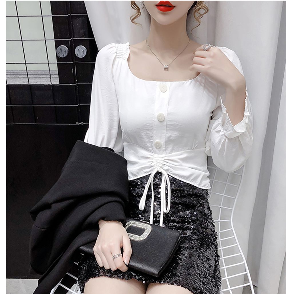 ストライプ柄 ショート丈 長袖 シャツシャツ ブラウス へそ出し 柄シャツ シンプル 可愛い ショート丈 クロップ丈 おしゃれ ゆったり 総柄 長袖シャツ Amazon | 【グレージュ】シャツブラウス クロップド丈トップス