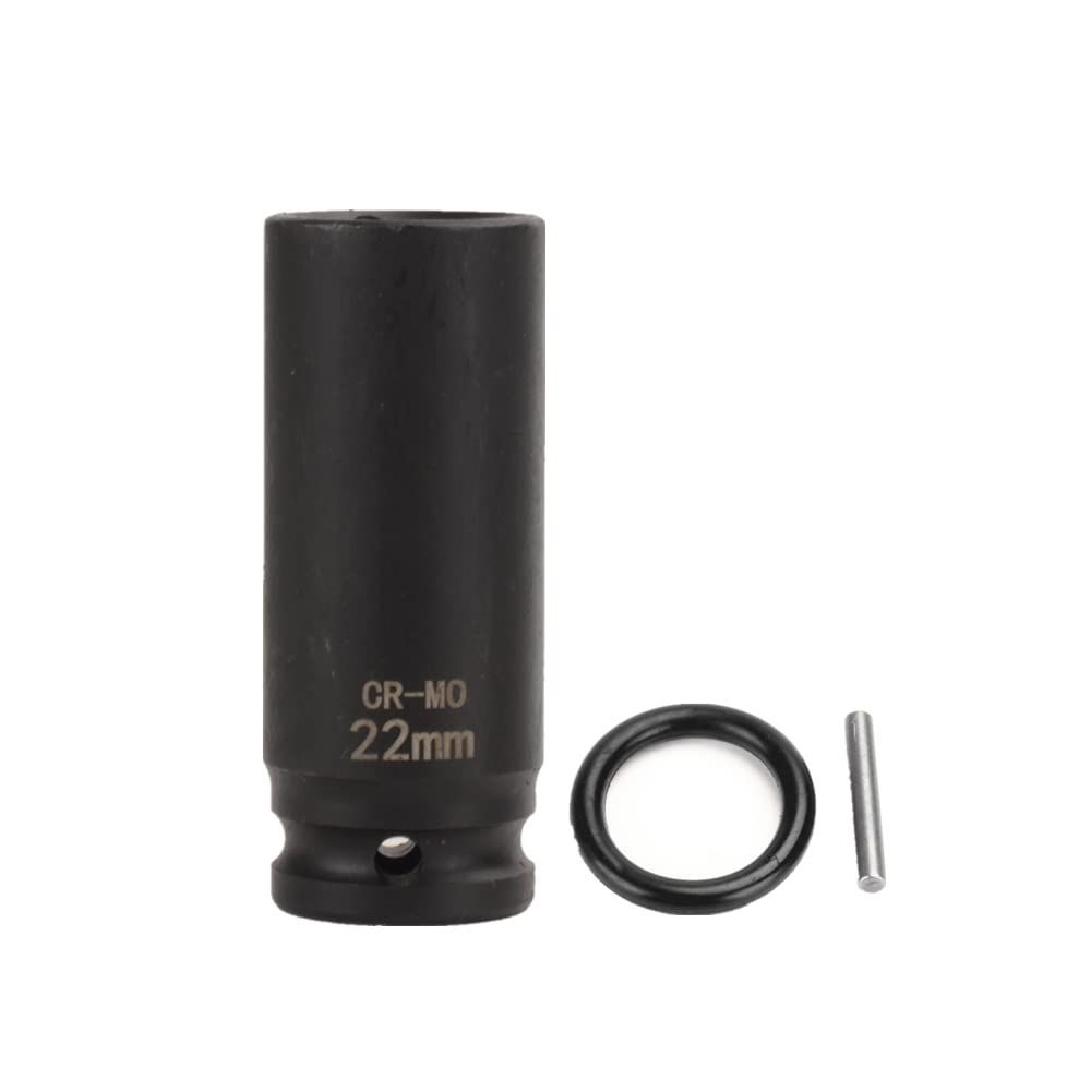 Size:22mm インパクトレンチ ソケット ロングソケット 差込角12.7mm(1/2インチ)インパクト用ソケット 薄形ホイルナットソケット (22mm)