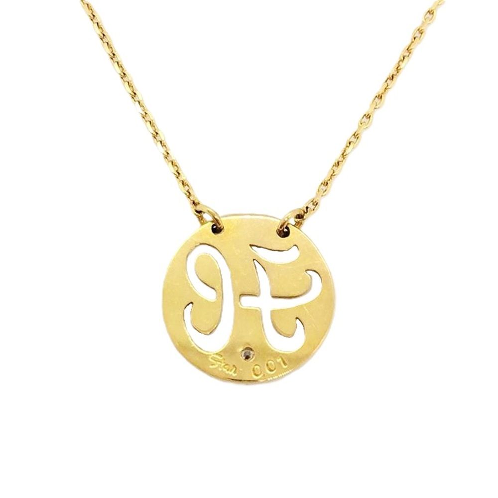 スタージュエリー STAR JEWELRY イニシャル H 1P ネックレス 