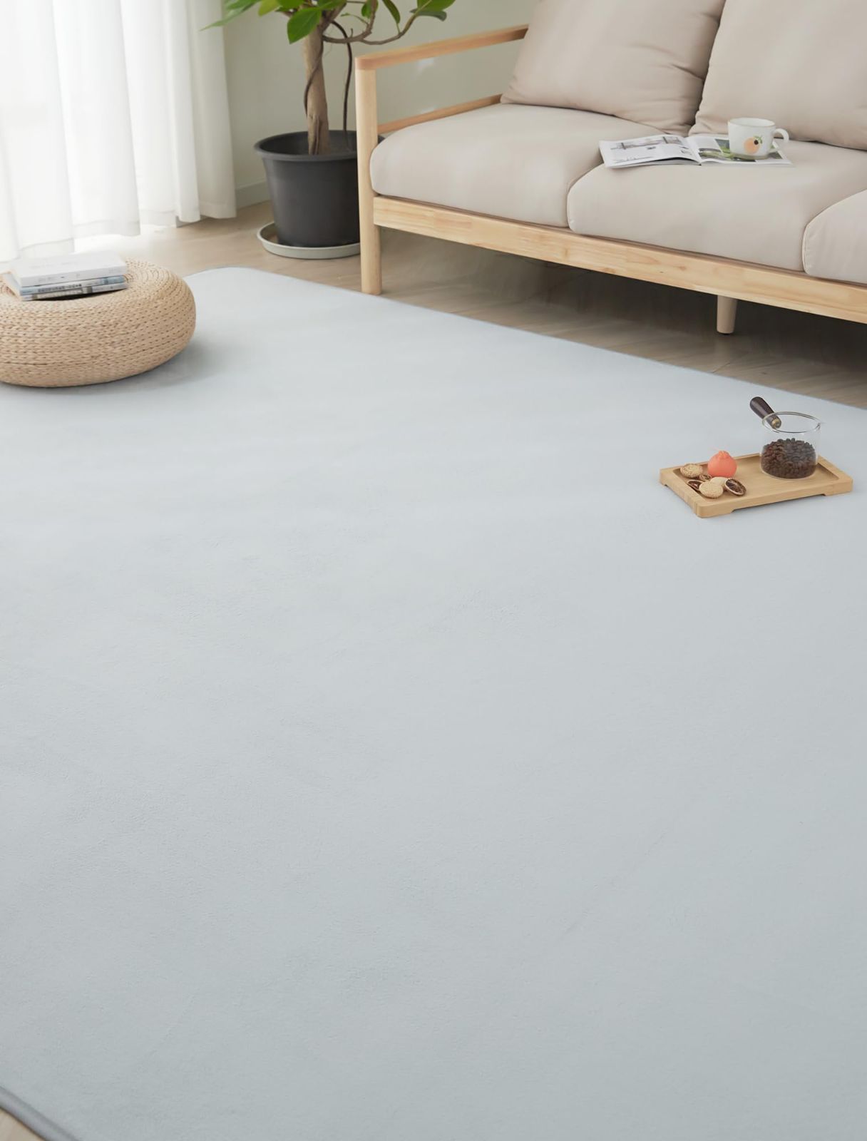 【数量限定】絨毯 北欧 約1.5畳 おしゃれ 抗菌 135×185cm 防臭 洗える 滑り止め ラグマット オールシーズン 床暖房 ラグ ホットカーペット対応 カーペット 床保護マット ＨＡＲＵＭＩＮ グレー