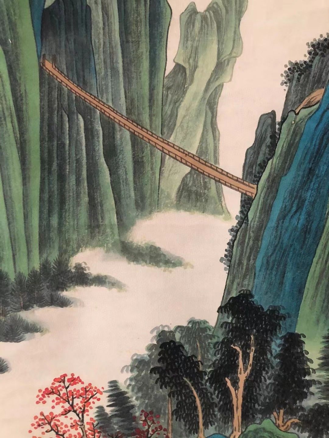 ♥【模写】掛軸狩野探信山水図桐箱付き掛け軸骨董品