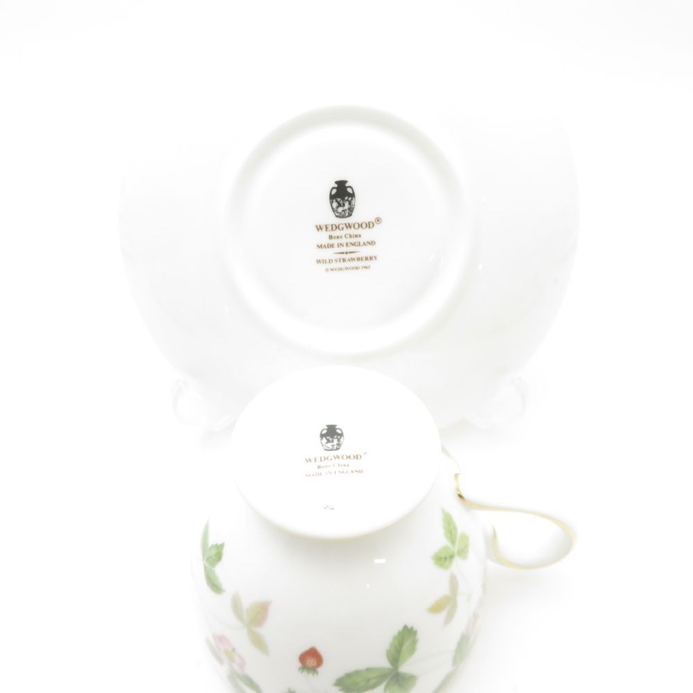  ウェッジウッド ワイルドストロベリー ティーカップ＆ソーサー 5客 セット リー 金彩 紅茶 コーヒー 英国 ティーカップ ソーサー コーヒー ティーカップ