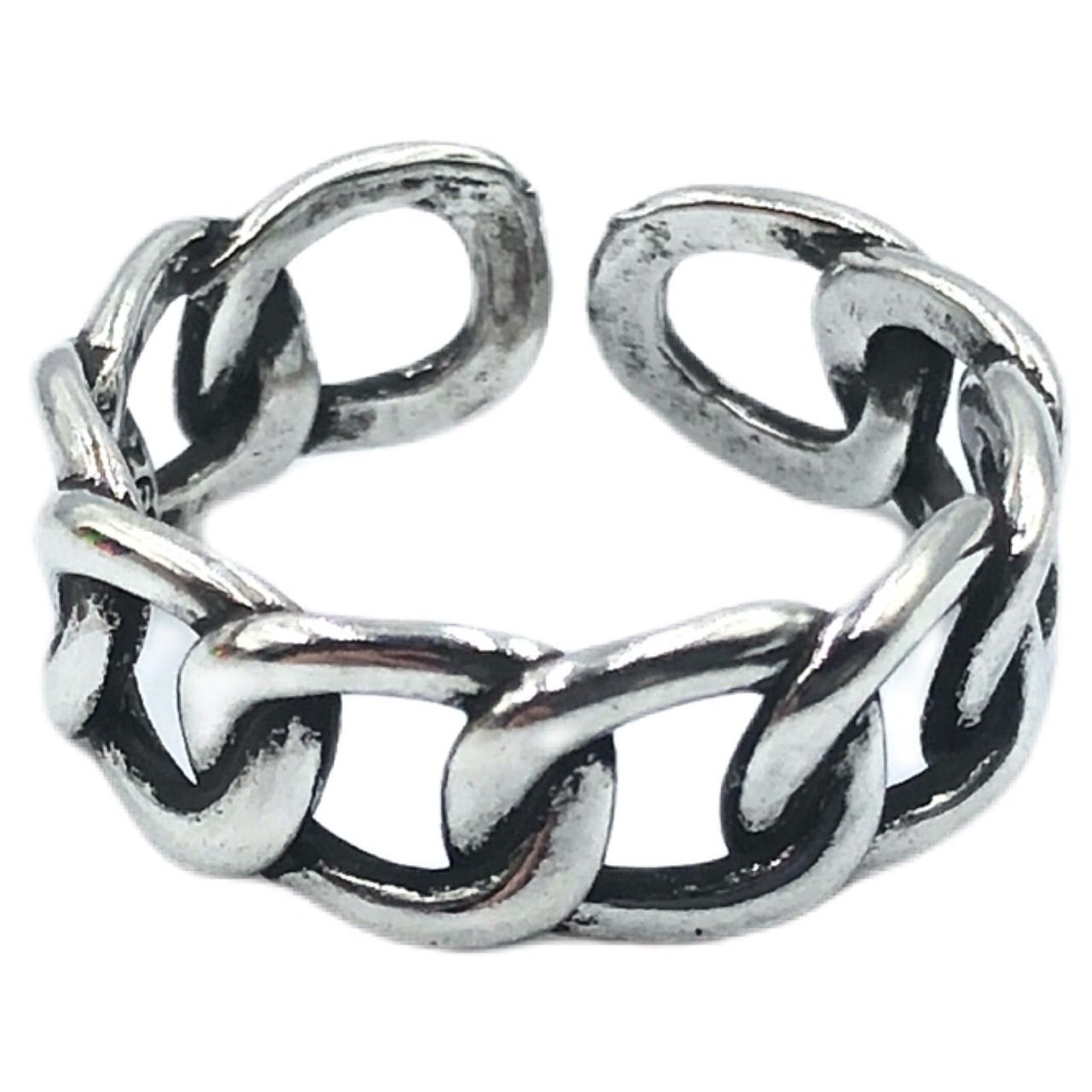 シルバーアクセサリー デザインリング カレッジリング シルバー