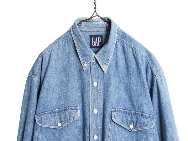 お得なクーポン配布中!】 90s OLD GAP デニム 長袖 ボタンダウン