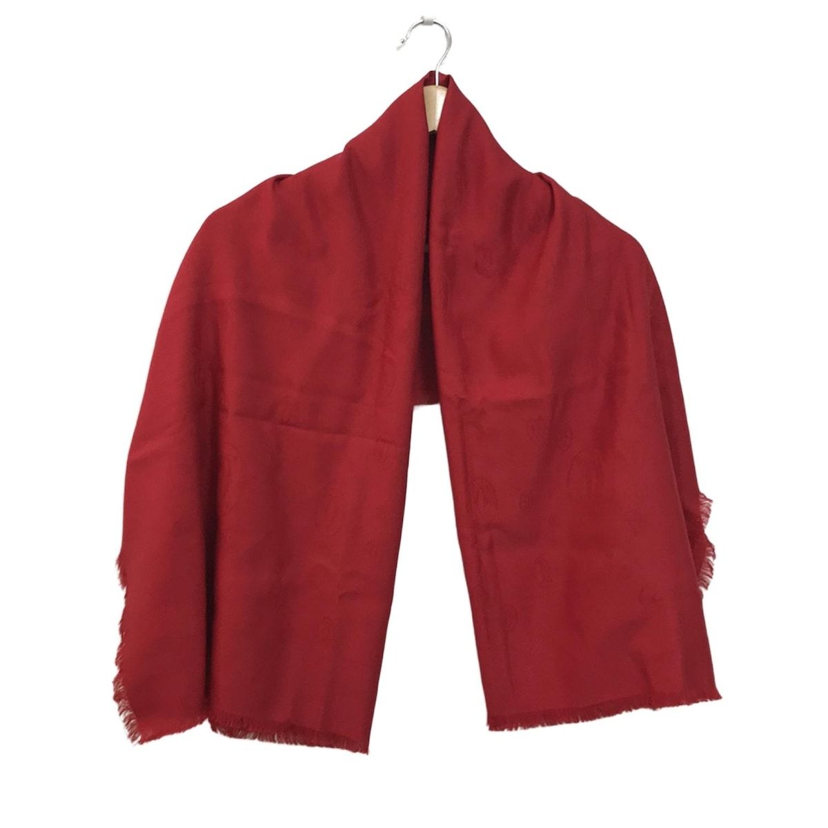 割引 Cartier(カルティエ) ストール(ショール)美品 - レッド ハッピー