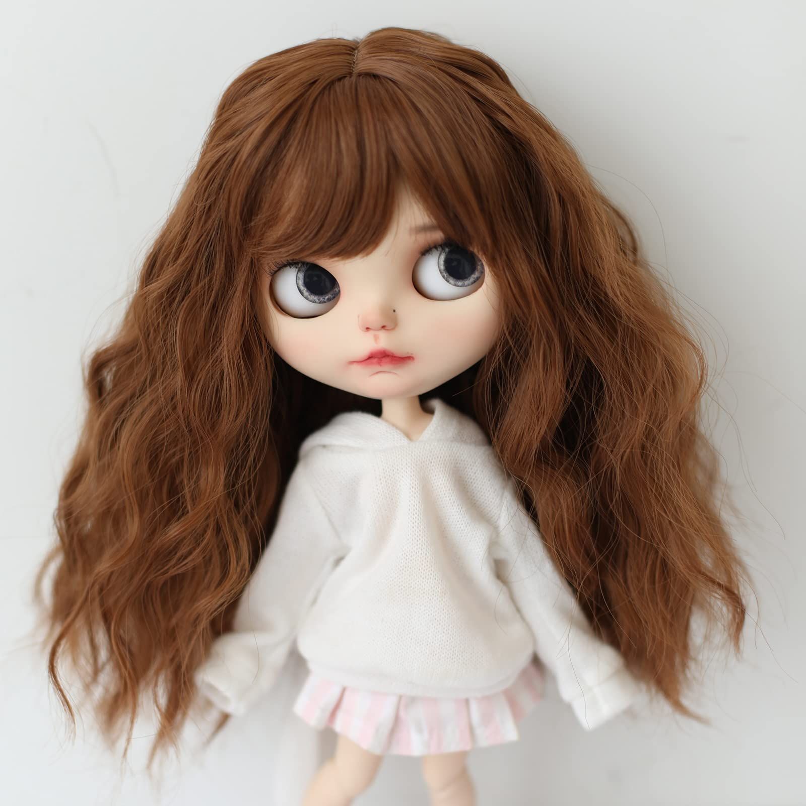 特価 カール 69 ウィッグ ロング 人形用 (Brown) inch 9-10 Linfairy