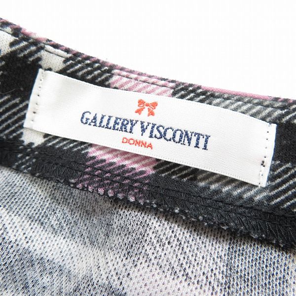 GALLERY VISCONTI ピンク/ブラック a ギャラリービスコンティ GALLERYVISCONTI チュニック 2 ピンク