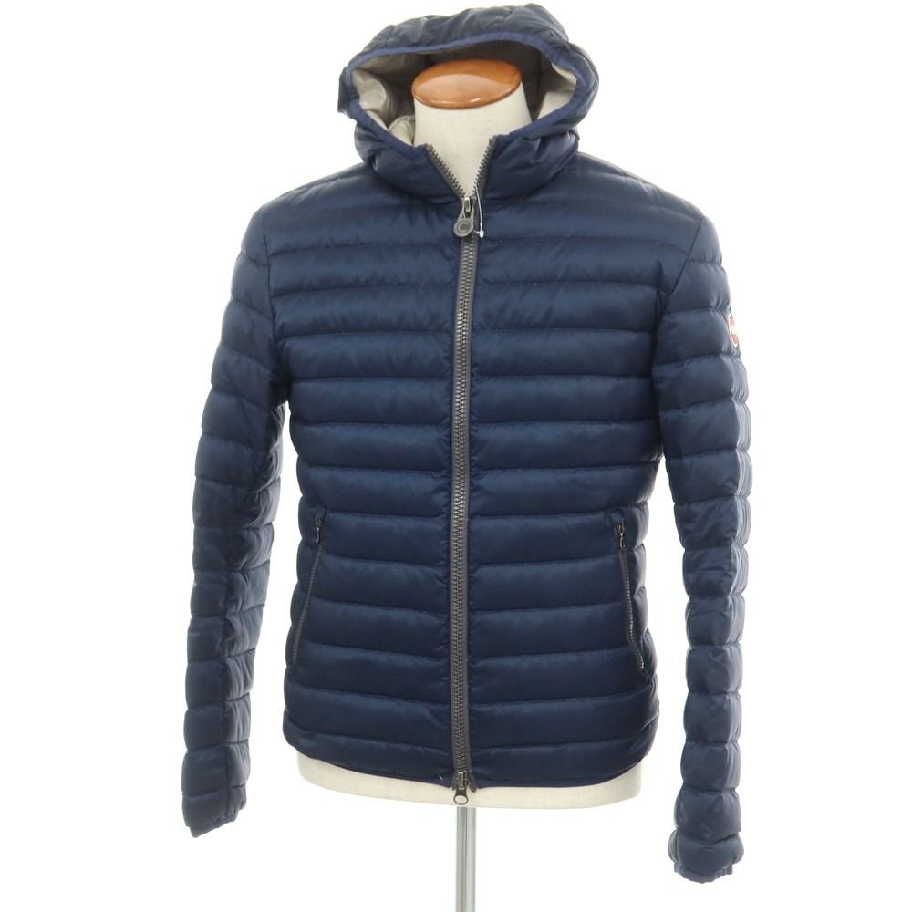 【中古】コルマー COLMAR ポリエステル フーデッド ダウンジャケット ネイビー【サイズ46】【メンズ】