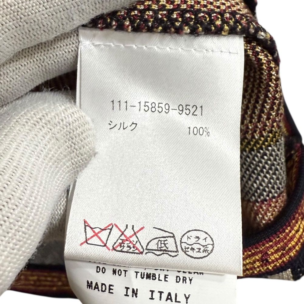 タグ付✨️ETRO シルク ペイズリーニットテーラードジャケット 40 美品 ETRO エトロ ペイズリー柄 シルク100％ ニット テーラード