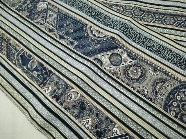 平和屋着物○全通柄 九寸名古屋帯 吉祥更紗花間道 正絹 逸品