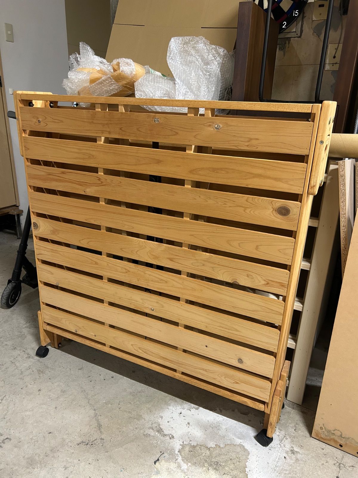 中居木工 シングル 折り畳みベッド すのこ NK-2500 中居木工 シングル 折り畳みベッド すのこ NK-2500 中居木工