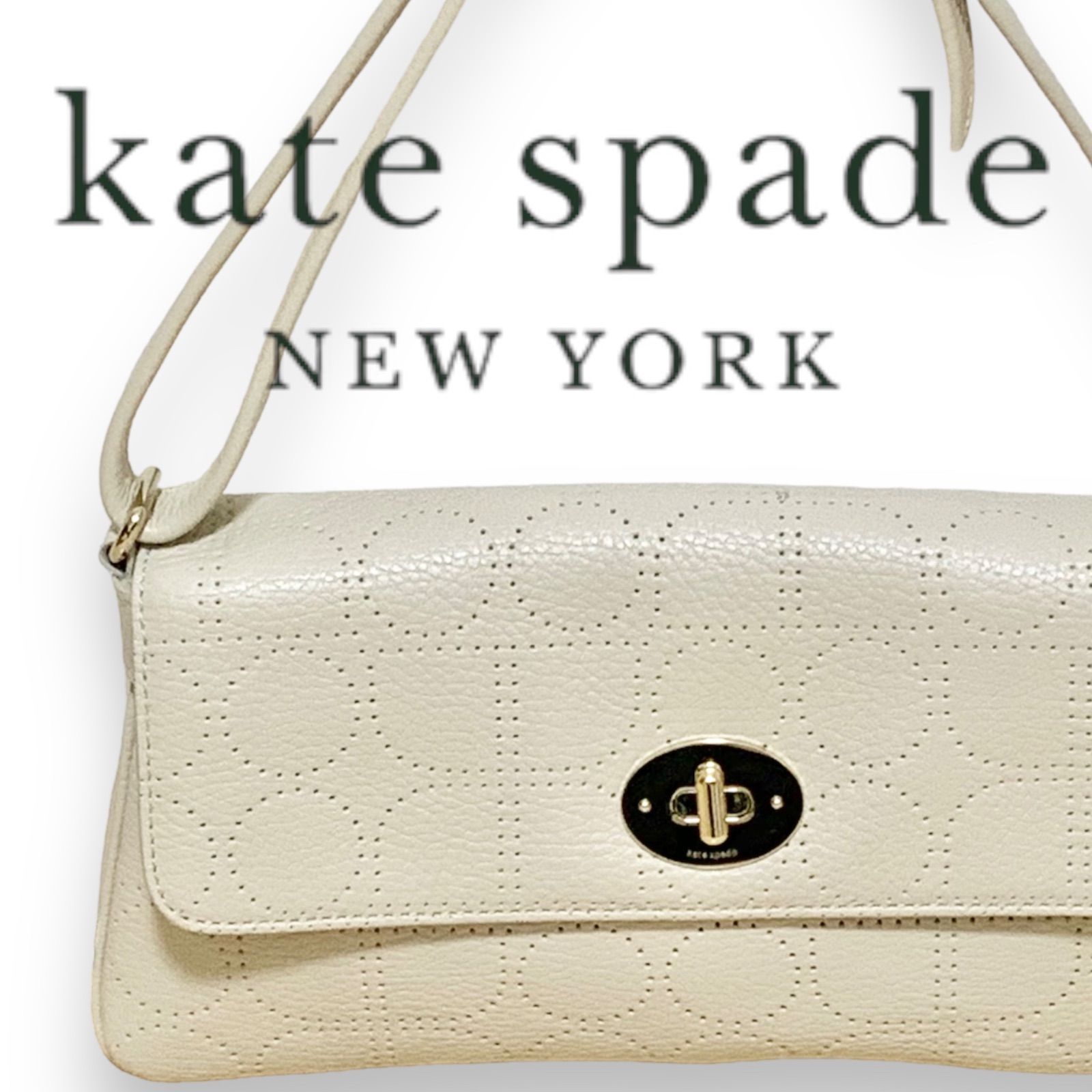 未使用品】 kate spade ケイトスペード レザー ワンハンドル