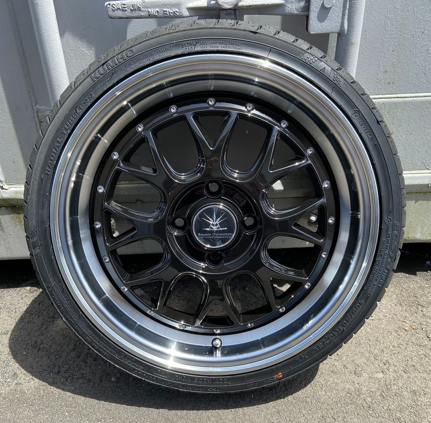 N-BOX タント スペーシアカスタム 軽自動車用 16インチ 深リム タイヤホイール 4本セット KUMHO HS51 165/40R16  165/45R16 BD00 ブラックポリッシュ 夏タイヤセット - メルカリ