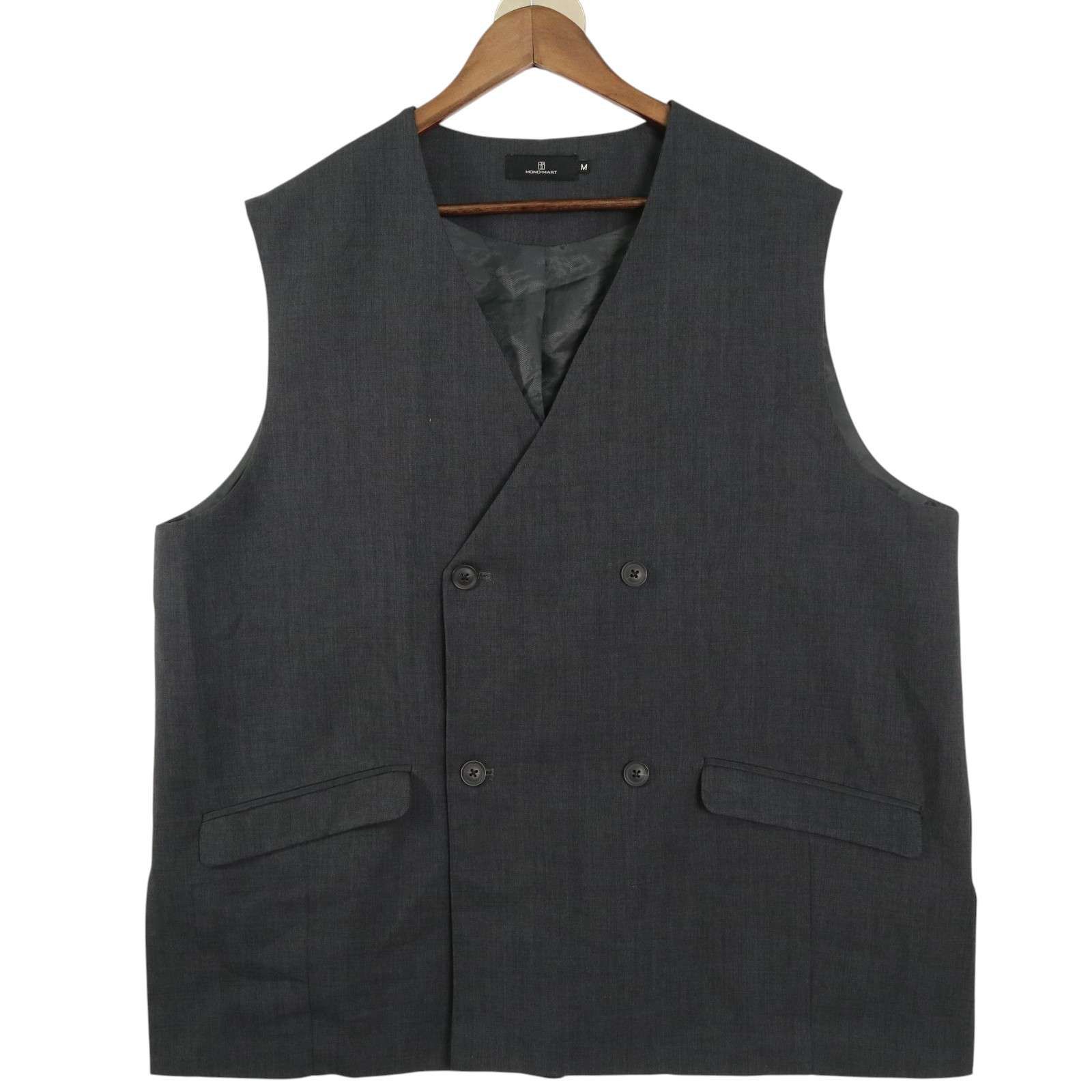 MONO-MART モノマート 通年☆ ベスト ジレ Sz.M メンズ 灰