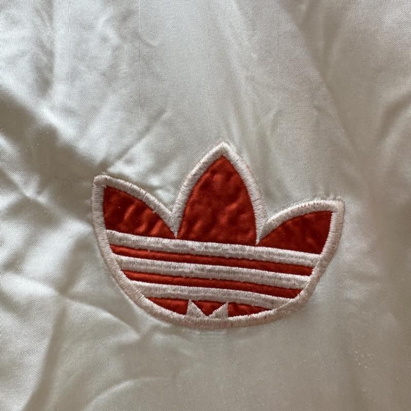 adidas アディダス ジャケット 上着 ジャンパー ブルゾン 80s 銀タグ サテン スタジャン 袖ロゴ ワッペン RUN DMC