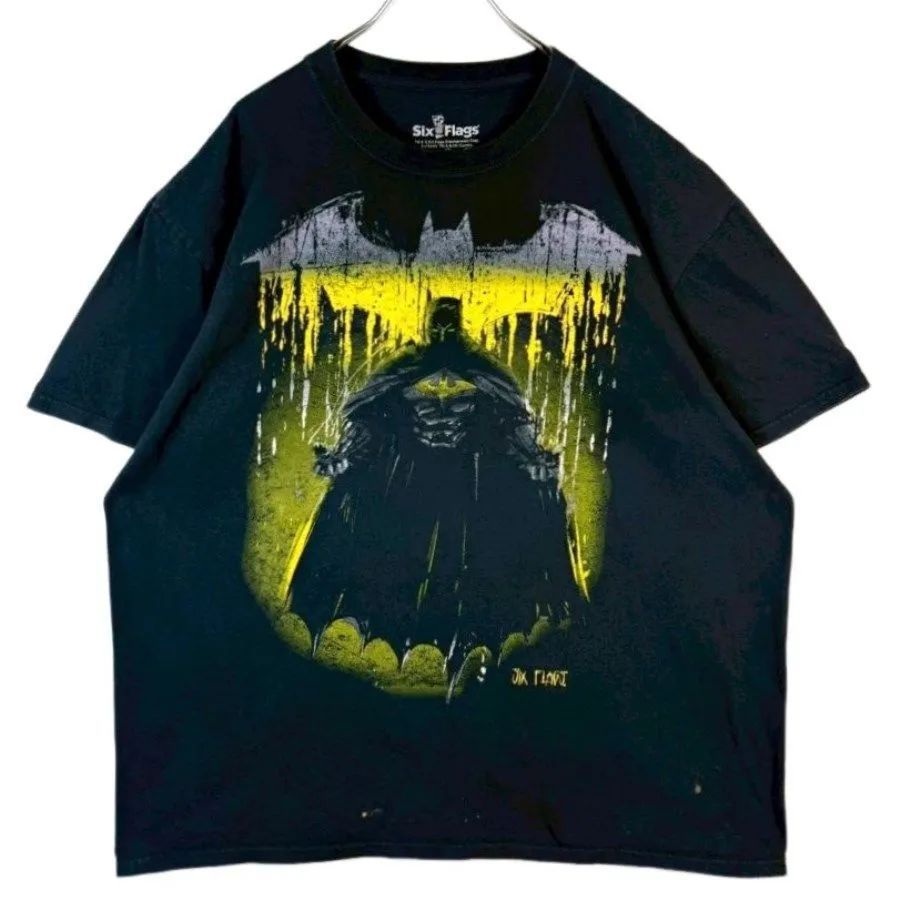 DCコミックス Ｔシャツ スーパーマン バットマン メンズ 2XL 黒 DC COMICS キャラクタープリントTシャツ メンズXL相当 古着 DC